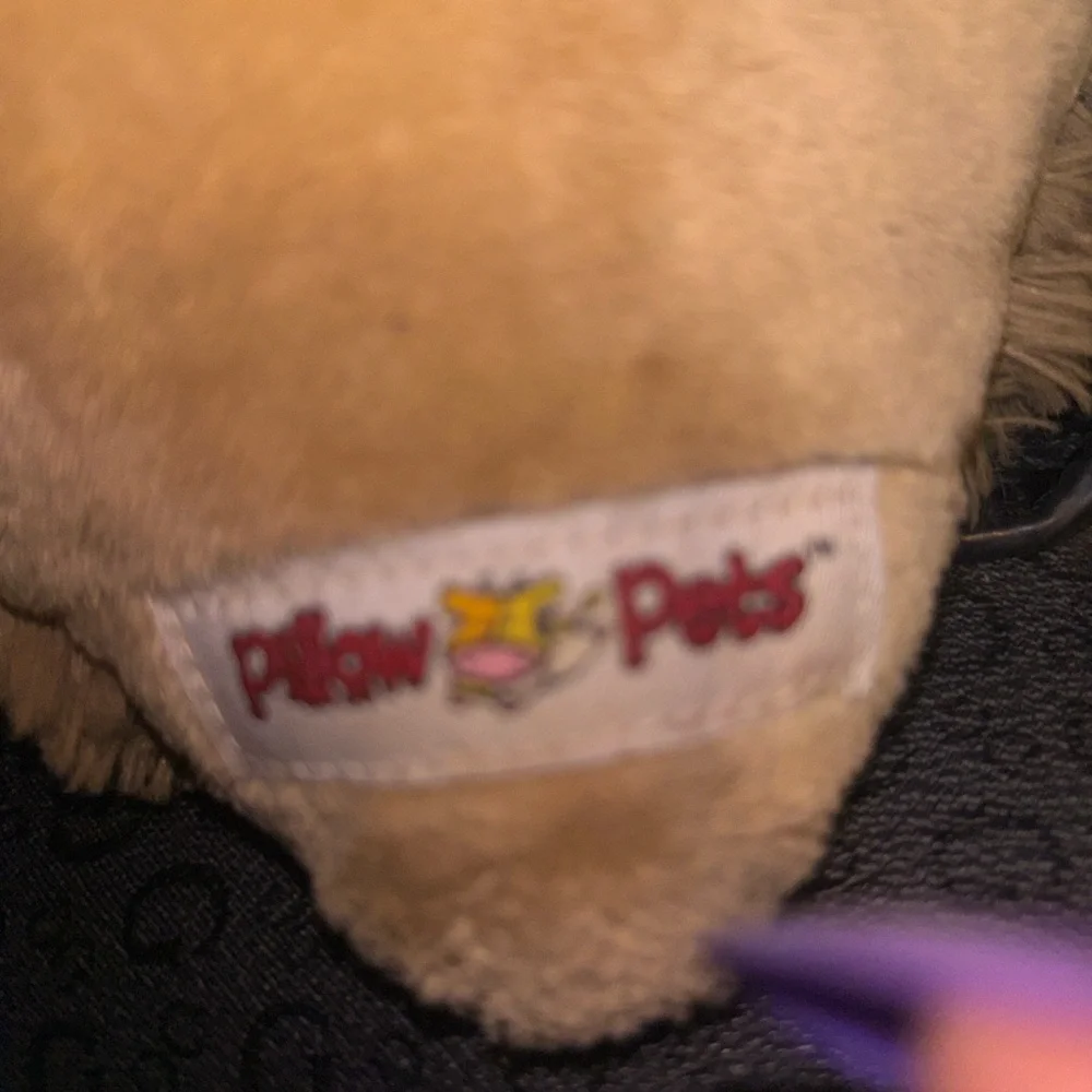 Vtg Plush Tan Dog Night Light projection Soothing Pillow